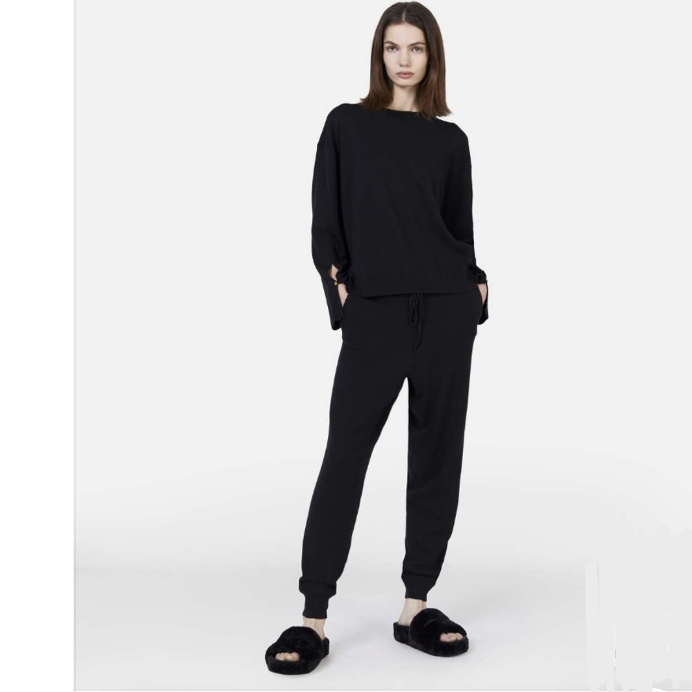 Stella McCartney Black Knit Jogger Pants Medium Pockets High Waisted